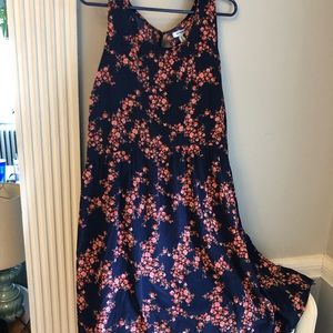 Navy Floral Dress